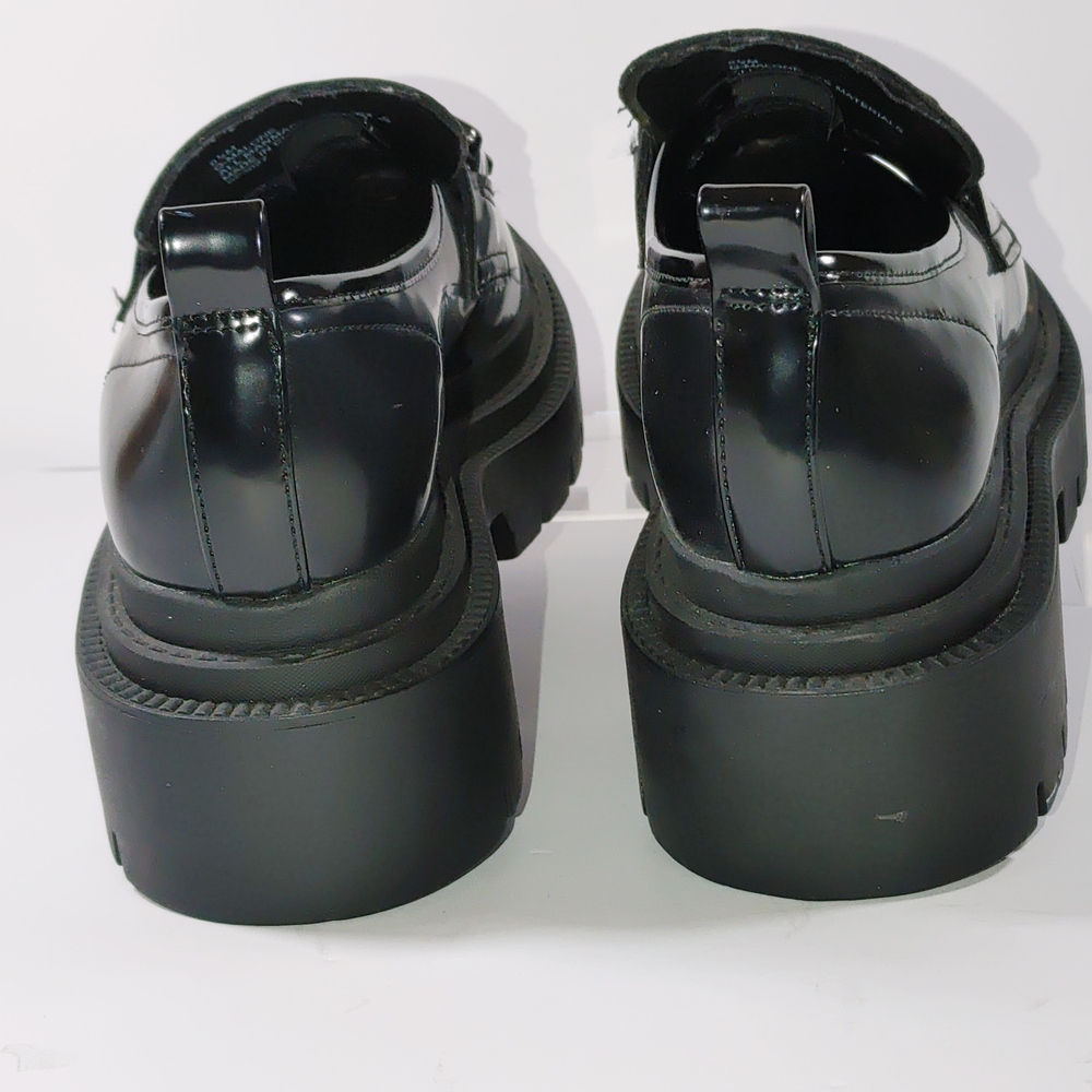 Madden Girl Black Patent Platform Loafers - Picture 12 of 14